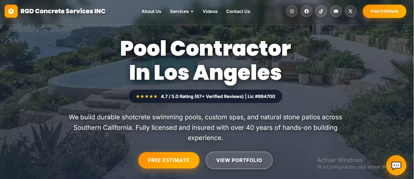 RGD Concrete Services INC website